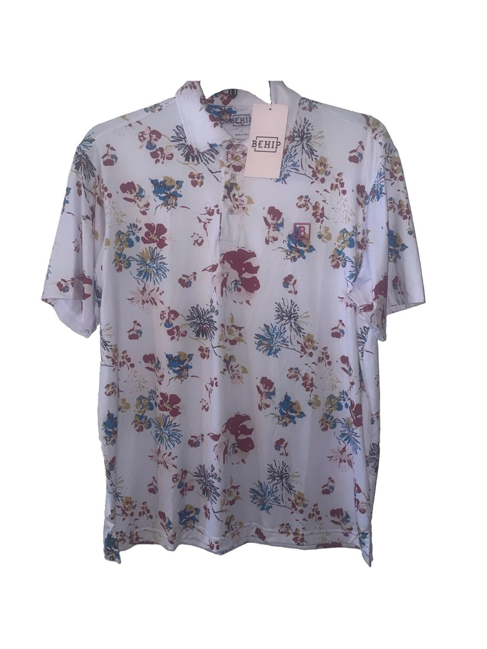 Floral Golf Polo Shirt behip supports young girl development large nwt